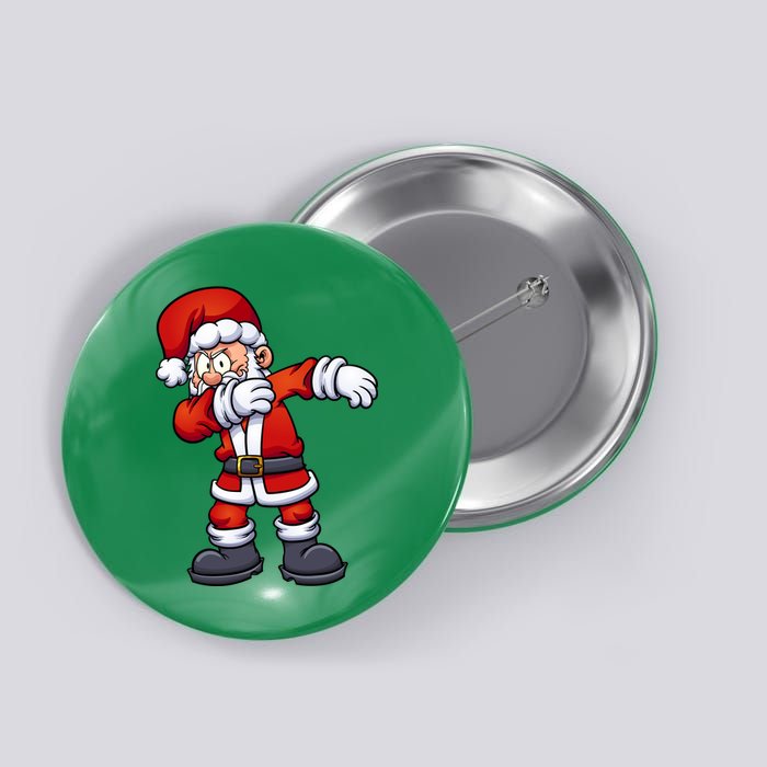 Angry Dabbing Santa Christmas Button