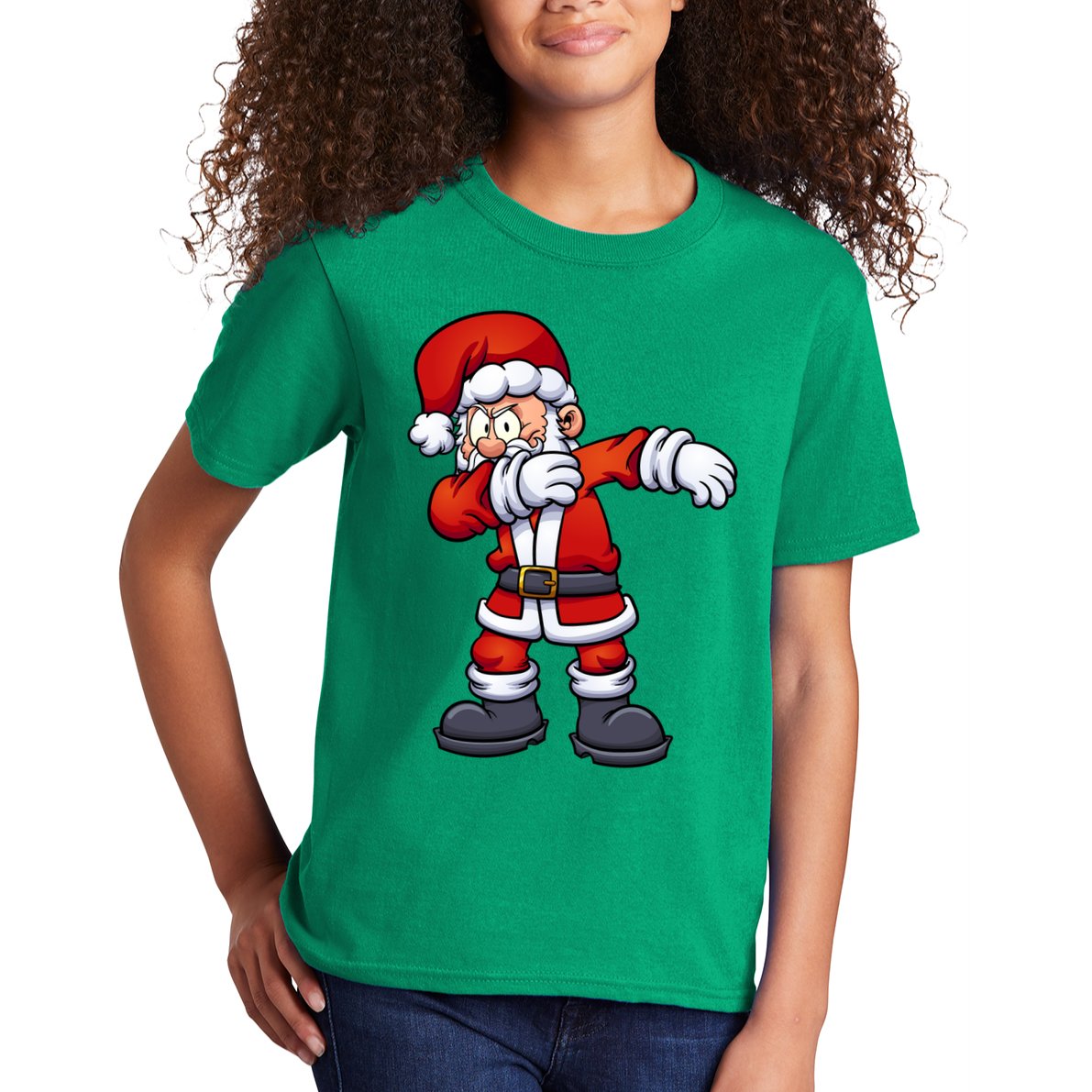 Angry Dabbing Santa Christmas Kids T-Shirt