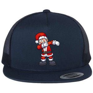 Angry Dabbing Santa Christmas Flat Bill Trucker Hat