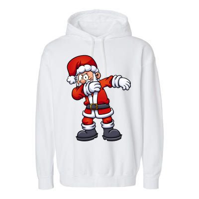 Angry Dabbing Santa Christmas Garment-Dyed Fleece Hoodie