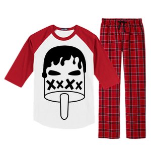 Angry Evil Ice Cream  Raglan Sleeve Pajama Set