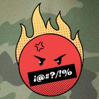 Angry Flaming Emoji Legacy Tie Dye Trucker Hat