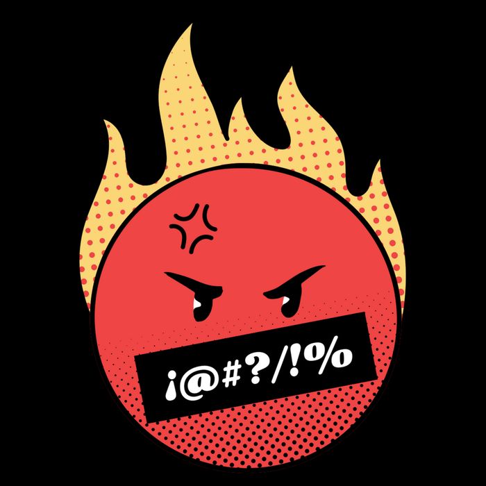 Angry Flaming Emoji USA-Made Doggie Bandana