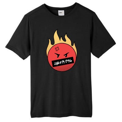 Angry Flaming Emoji Tall Fusion ChromaSoft Performance T-Shirt