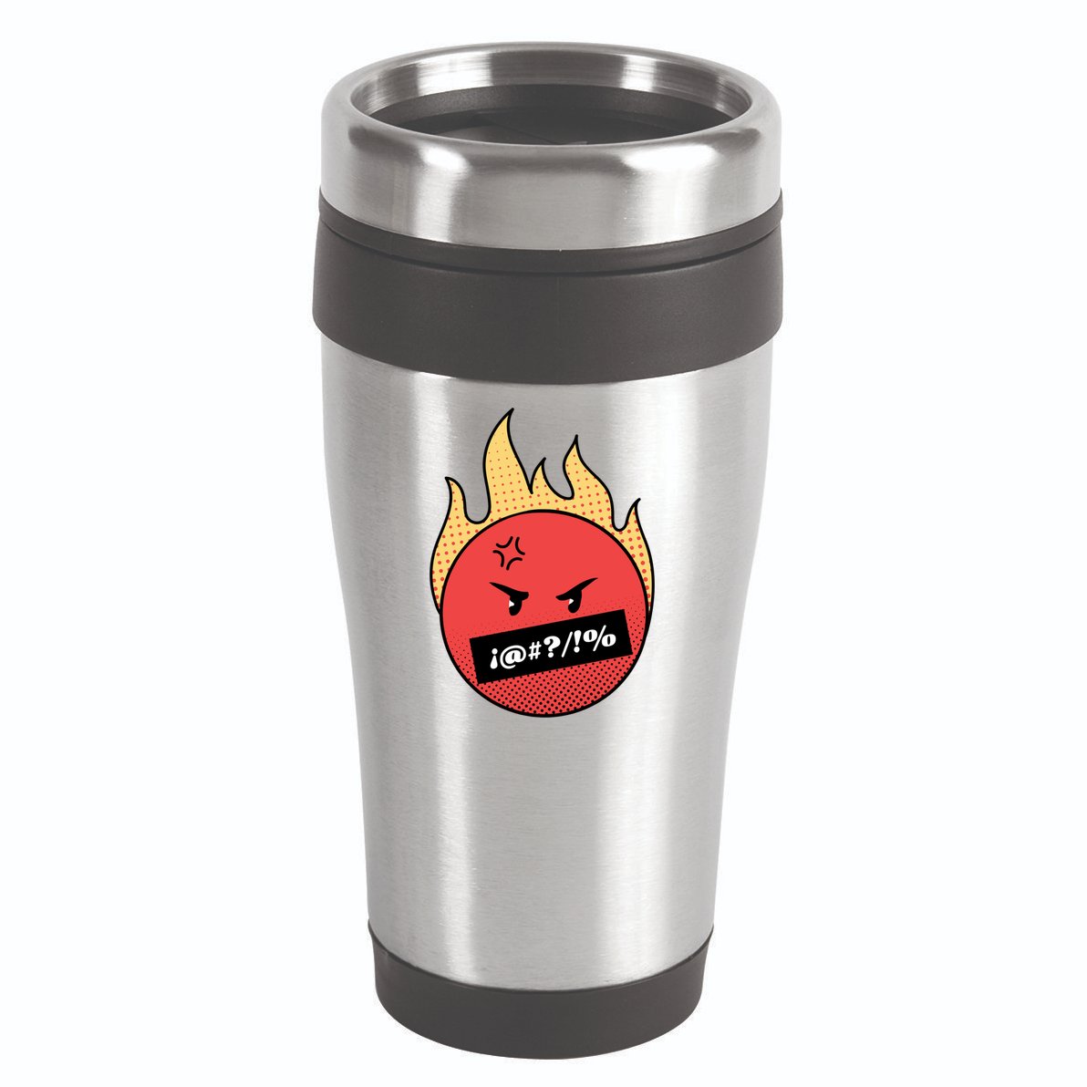 Angry Flaming Emoji 16oz Travel Tumbler