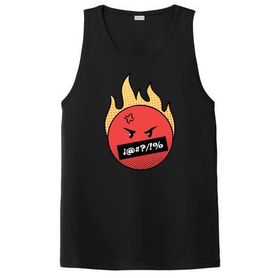 Angry Flaming Emoji PosiCharge Competitor Tank