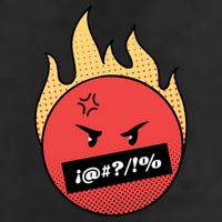 Angry Flaming Emoji Trucker Hat
