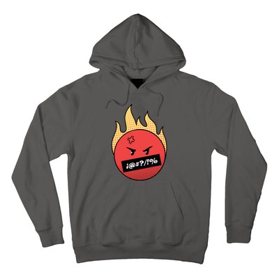 Angry Flaming Emoji Hoodie