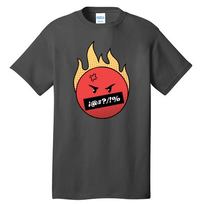 Angry Flaming Emoji Tall T-Shirt