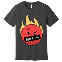 Angry Flaming Emoji Premium T-Shirt