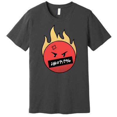 Angry Flaming Emoji Premium T-Shirt