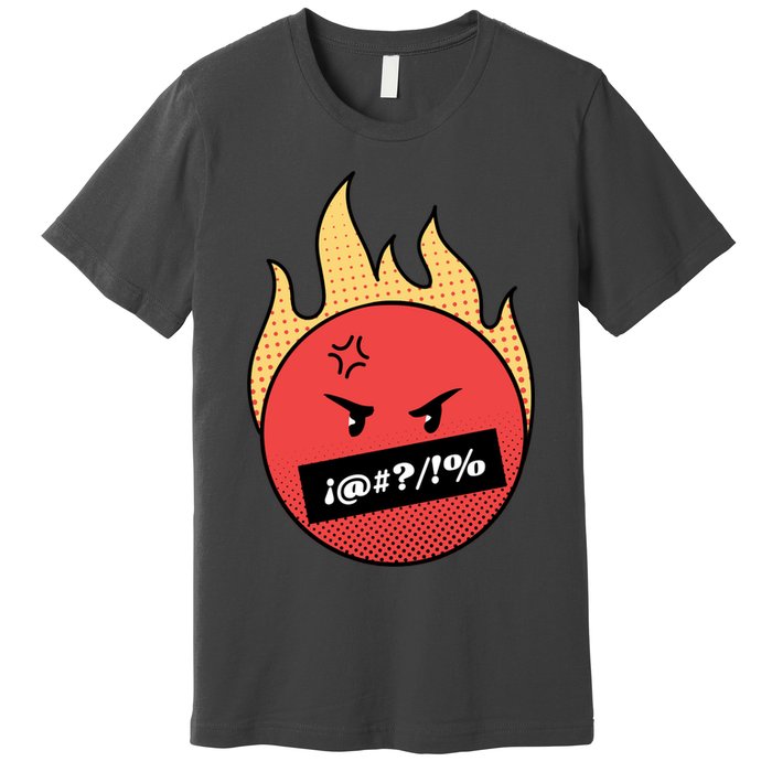Angry Flaming Emoji Premium T-Shirt