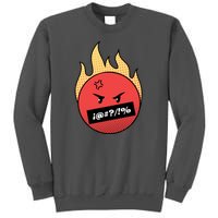 Angry Flaming Emoji Tall Sweatshirt