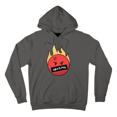 Angry Flaming Emoji Tall Hoodie