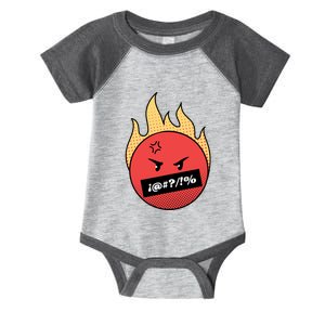 Angry Flaming Emoji Infant Baby Jersey Bodysuit