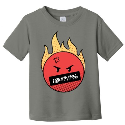 Angry Flaming Emoji Toddler T-Shirt