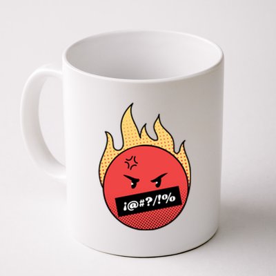 Angry Flaming Emoji Coffee Mug