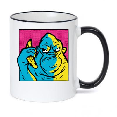 Angry Gorilla Banana 11oz Black Color Changing Mug