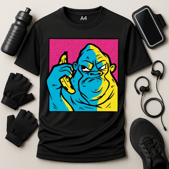 Angry Gorilla Banana Cooling Performance Crew T-Shirt