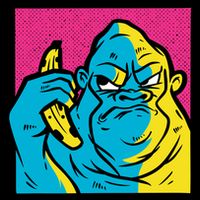 Angry Gorilla Banana Cooling Performance Crew T-Shirt