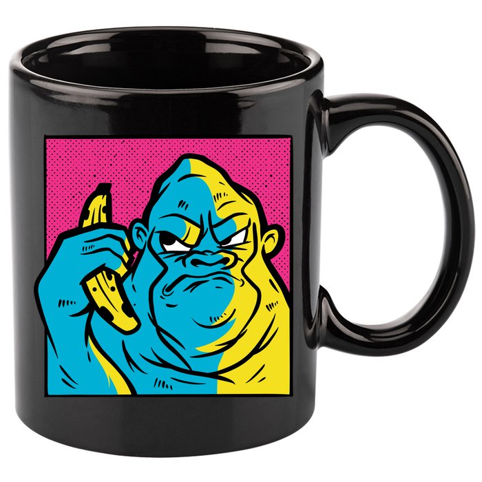 Angry Gorilla Banana 11oz C Handle Ceramic Mug