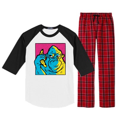 Angry Gorilla Banana Raglan Sleeve Pajama Set