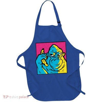 Angry Gorilla Banana Full-Length Apron With Pockets