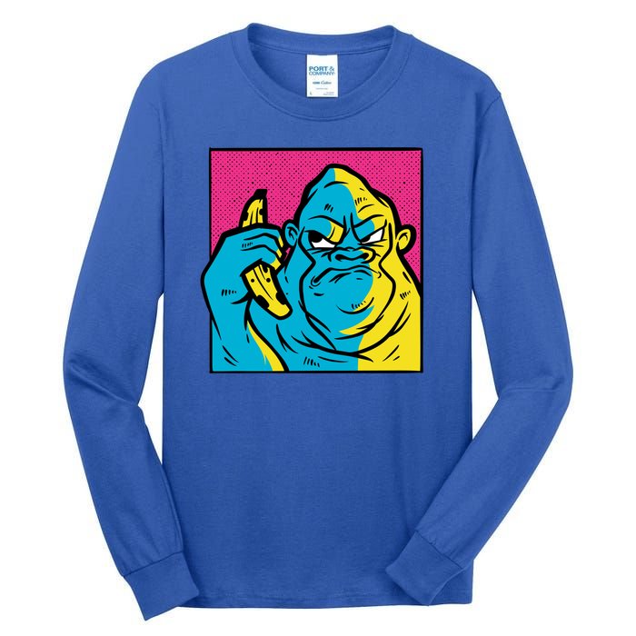 Angry Gorilla Banana Tall Long Sleeve T-Shirt