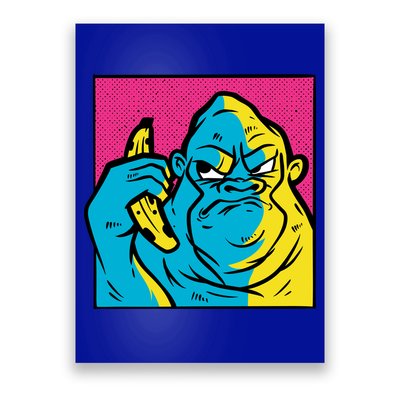 Angry Gorilla Banana Poster