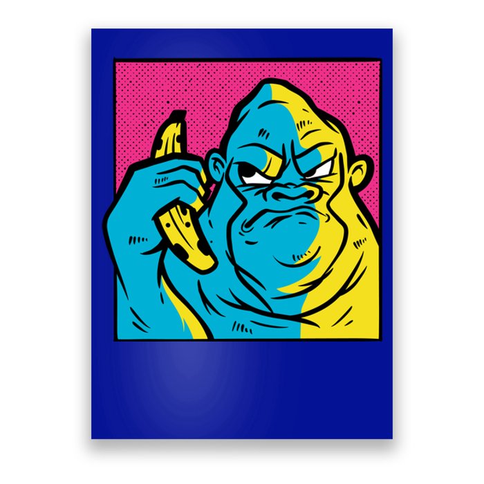 Angry Gorilla Banana Poster