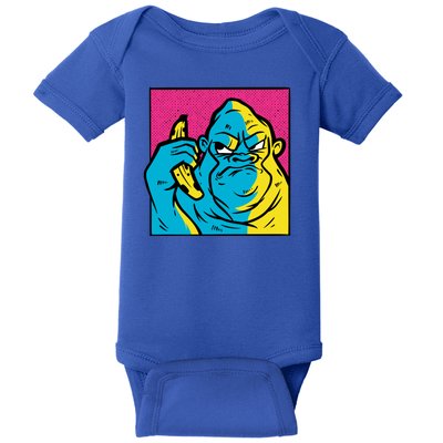 Angry Gorilla Banana Baby Bodysuit