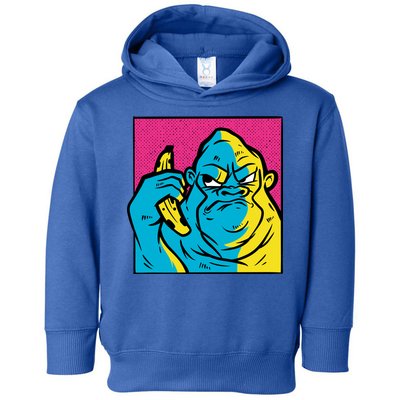 Angry Gorilla Banana Toddler Hoodie