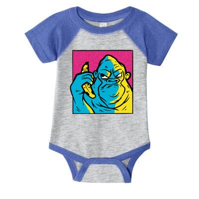 Angry Gorilla Banana Infant Baby Jersey Bodysuit