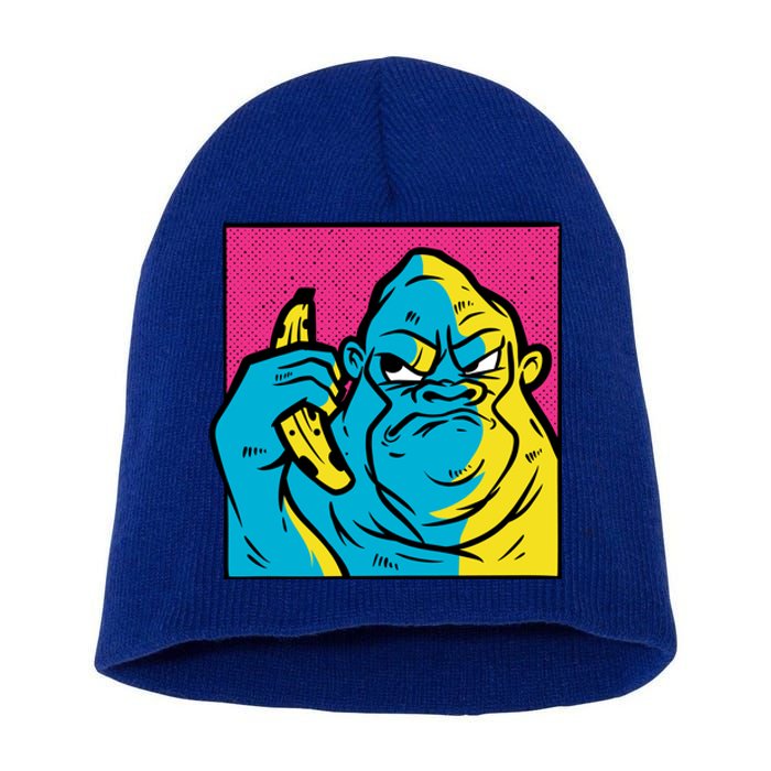 Angry Gorilla Banana Short Acrylic Beanie