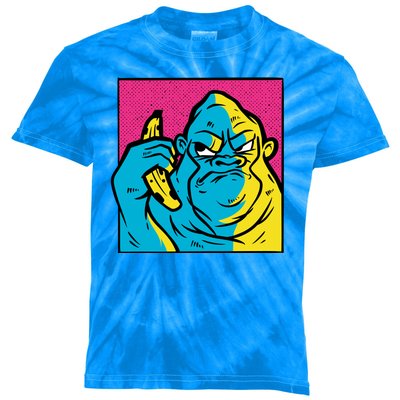 Angry Gorilla Banana Kids Tie-Dye T-Shirt