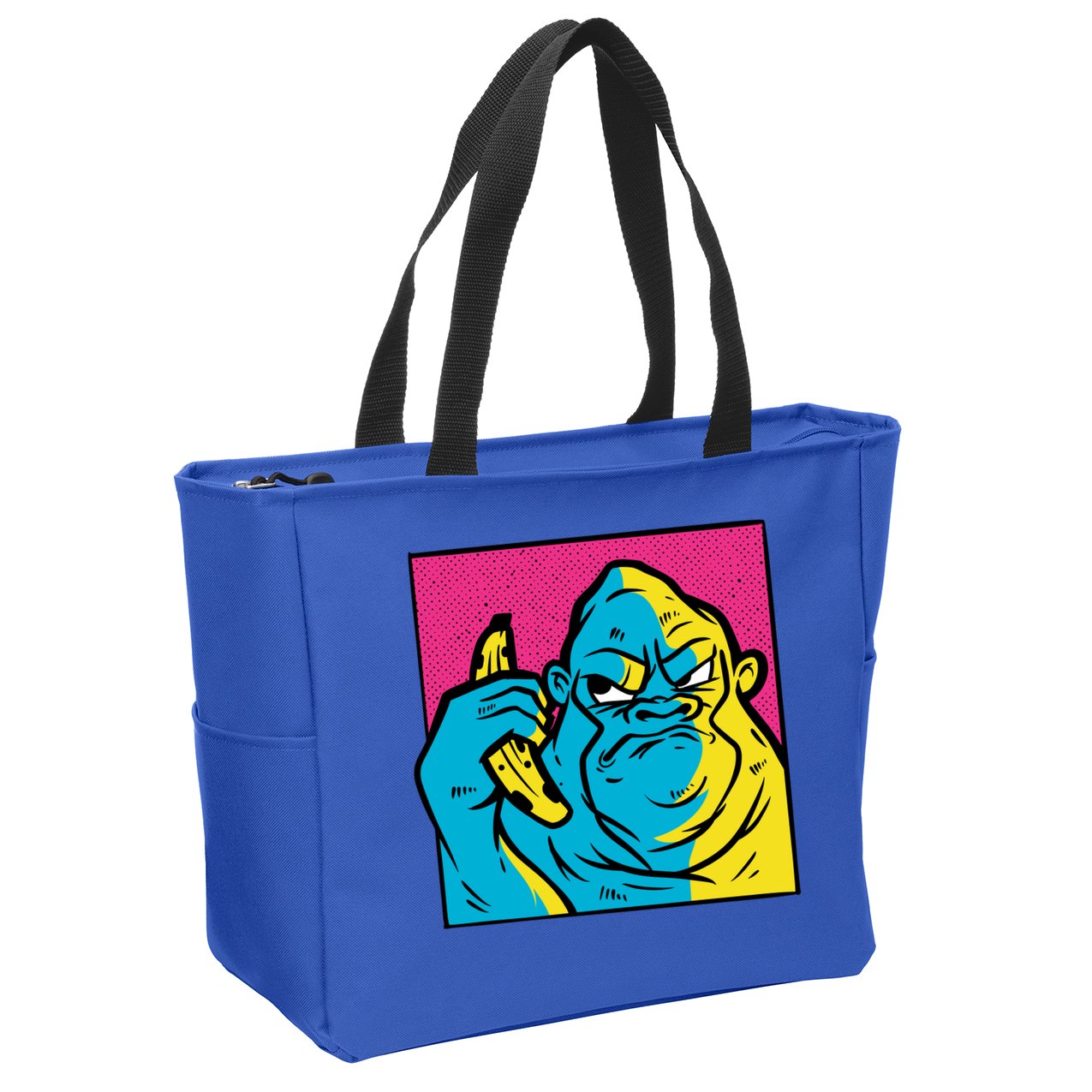 Angry Gorilla Banana Zip Tote Bag