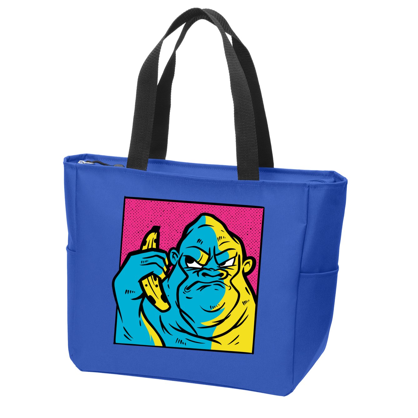 Angry Gorilla Banana Zip Tote Bag