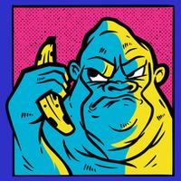 Angry Gorilla Banana Zip Tote Bag
