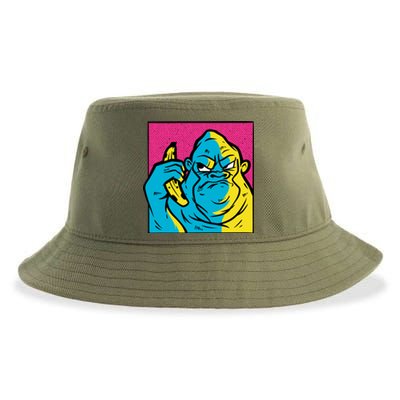 Angry Gorilla Banana Sustainable Bucket Hat