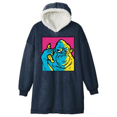 Angry Gorilla Banana Hooded Wearable Blanket