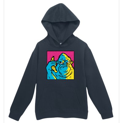 Angry Gorilla Banana Urban Pullover Hoodie