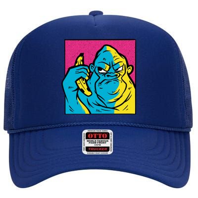 Angry Gorilla Banana High Crown Mesh Back Trucker Hat