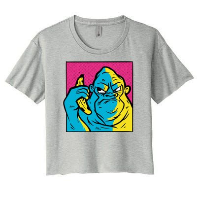 Angry Gorilla Banana Women's Crop Top Tee