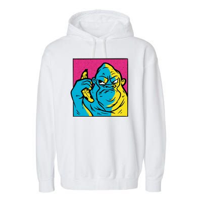 Angry Gorilla Banana Garment-Dyed Fleece Hoodie