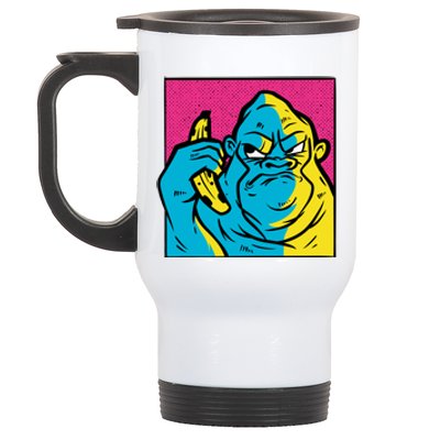 Angry Gorilla Banana Stainless Steel Travel Mug