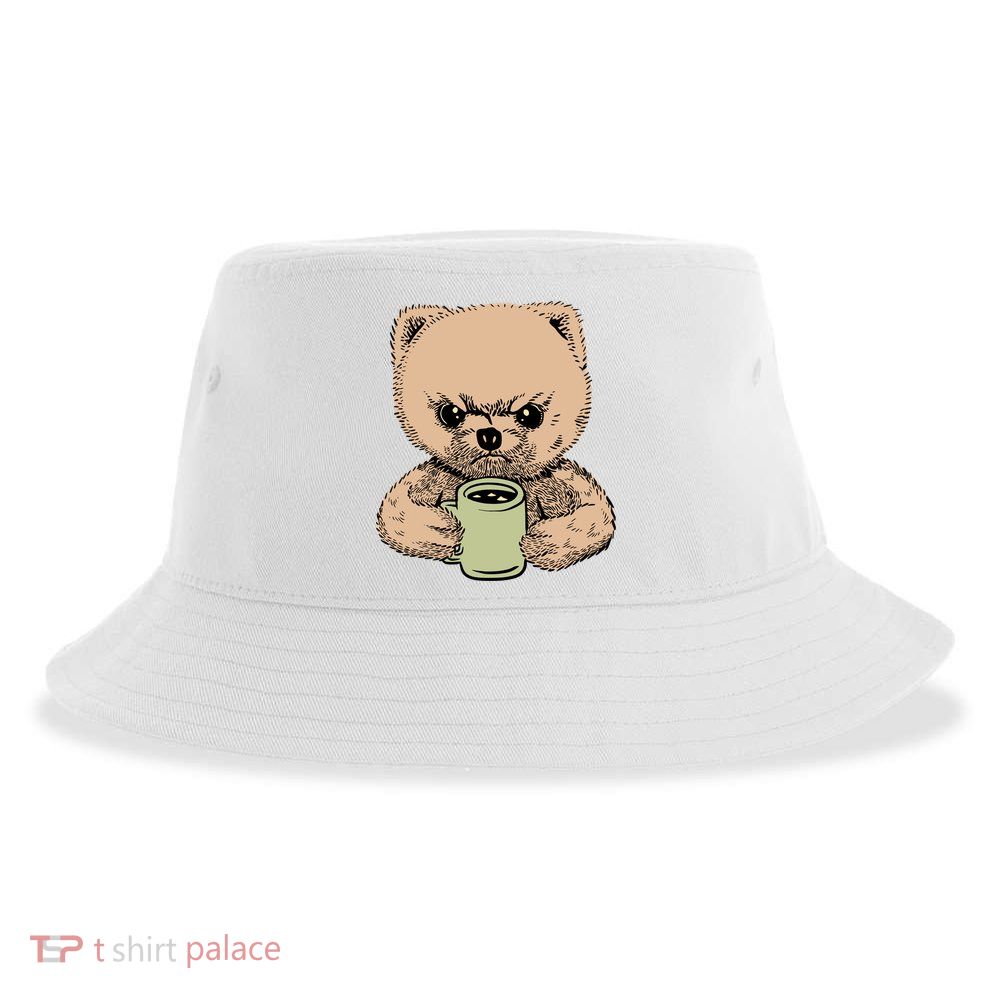 Angry Pomeranian Sustainable Bucket Hat