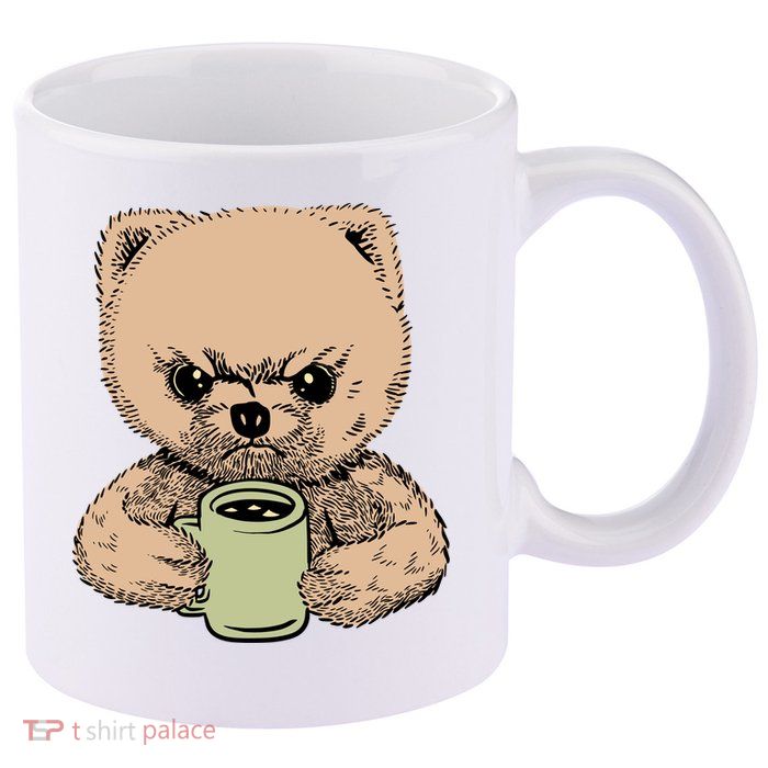 Angry Pomeranian 11oz C Handle Ceramic Mug