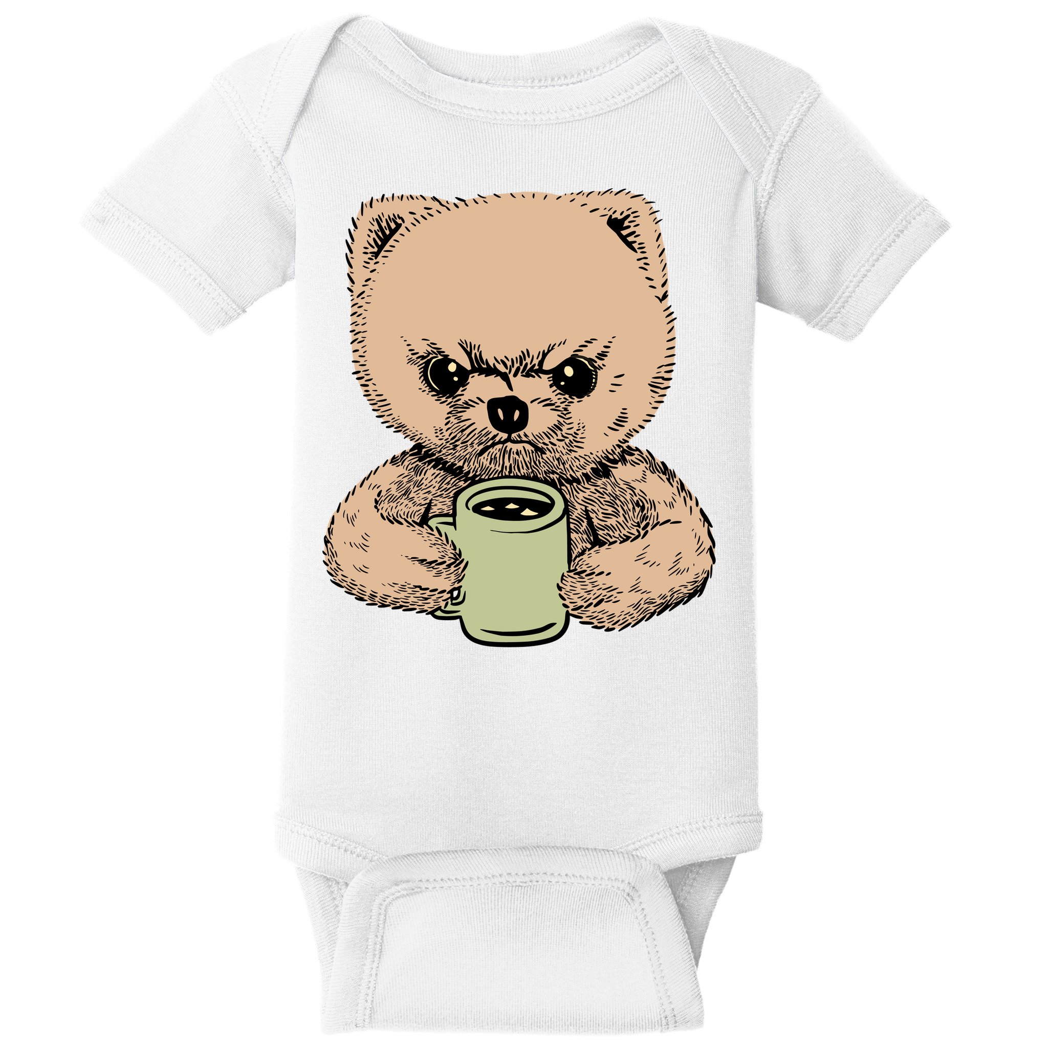 Angry Pomeranian Baby Bodysuit