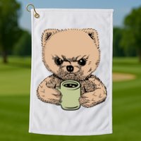 Angry Pomeranian Golf Towel