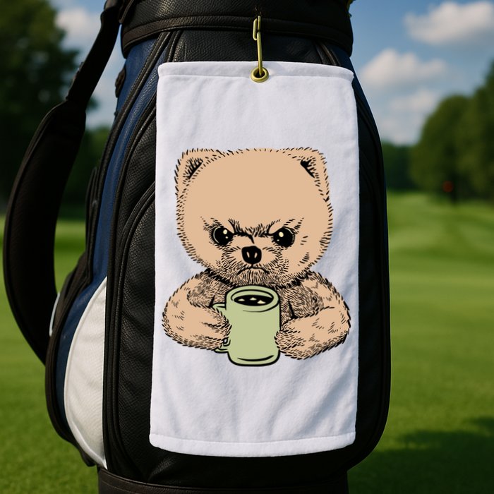 Angry Pomeranian Golf Towel